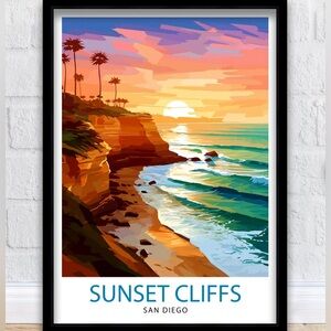 16”x20” Sunset Cliffs San Diego Print